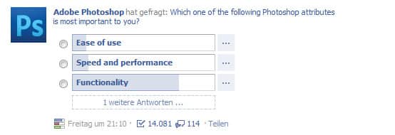 Facebook Fanpage Optimierung: Die Umfrage-Funktion