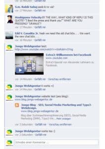 Screenshot - Facebook neue Kommentarfunktion