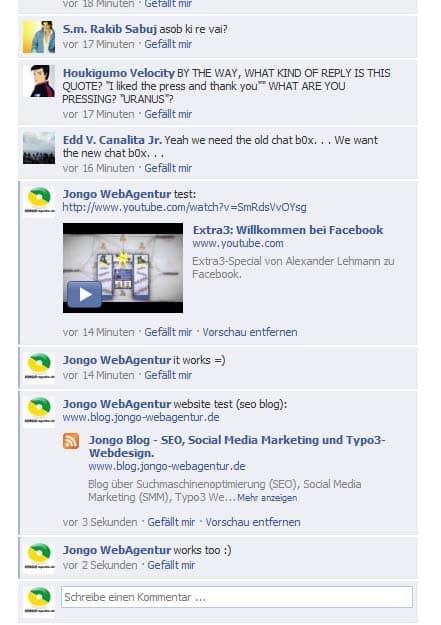 Facebook integriert Einbindung von Videos, Fotos und Webseiten in Kommentarfunktion