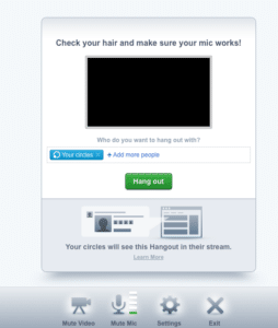 Screenshot Hangouts bei Google+